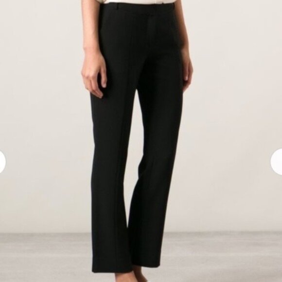 Diane Von Furstenberg New Carissa Straight Leg Cropped Trouser Size 0 Black - Picture 1 of 11